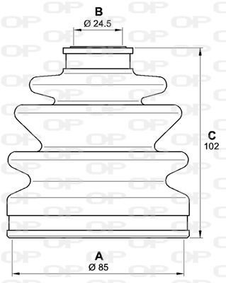 OPEN PARTS Putekļusargu komplekts, Piedziņas vārpsta SJK7224.00